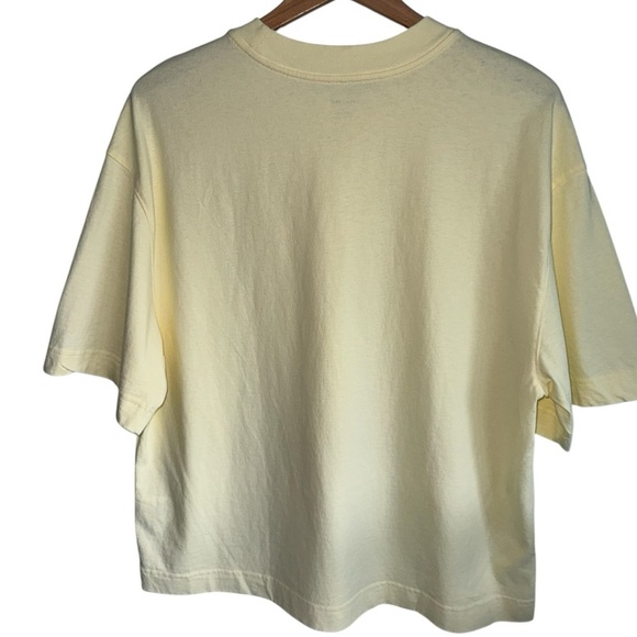 EVERLANE Premium Weight Relaxed Fit Tee Yellow Oversized Short Sleeve T-Shirt M - Picture 5 of 10